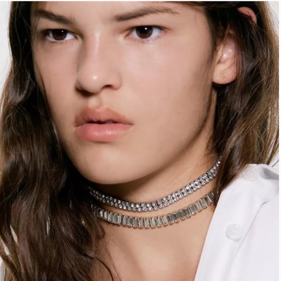 Zara Two set Rhinestone Chokers - Picture 1 of 4